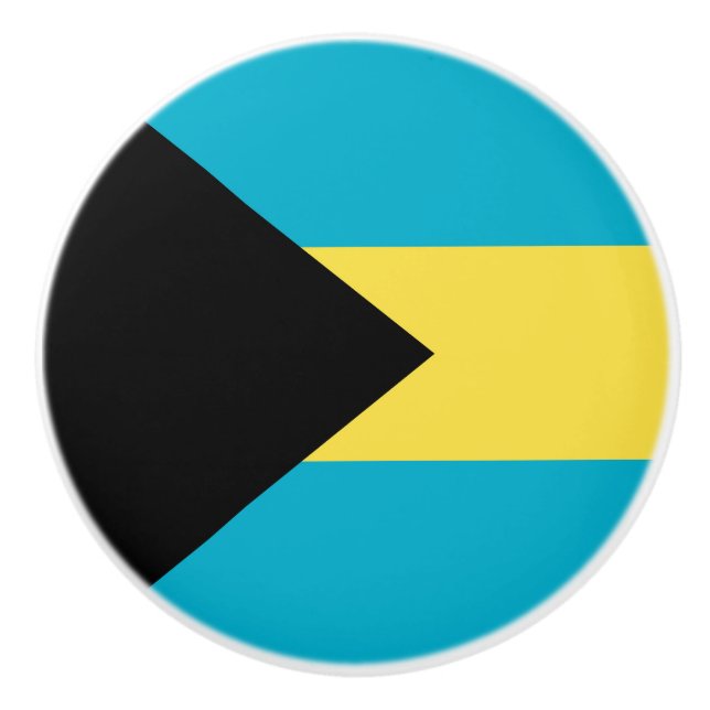 Bahamas flag ceramic knob (Front)