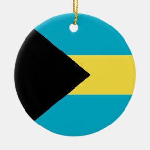 Bahamas flag ceramic ornament