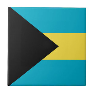 Bahamas flag ceramic tile