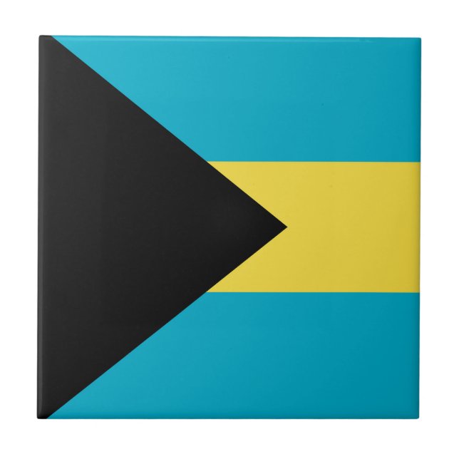 Bahamas flag ceramic tile (Front)