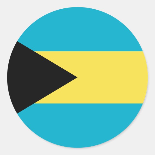 Bahamas Flag Classic Round Sticker (Front)