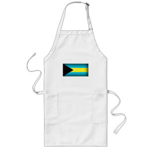 Bahamas Flag Dark Edge Long Apron