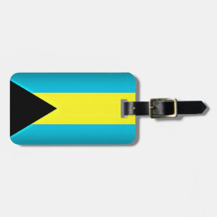 Bahamas Flag Dark Edge Luggage Tag