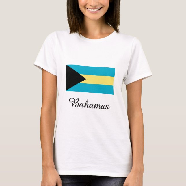 Bahamas Flag Design T-Shirt (Front)