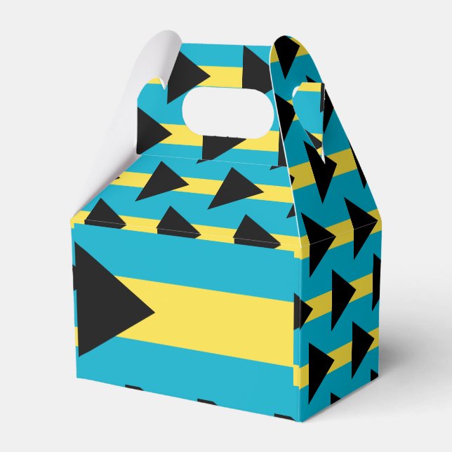 Bahamas Flag Favour Box (Back Side)