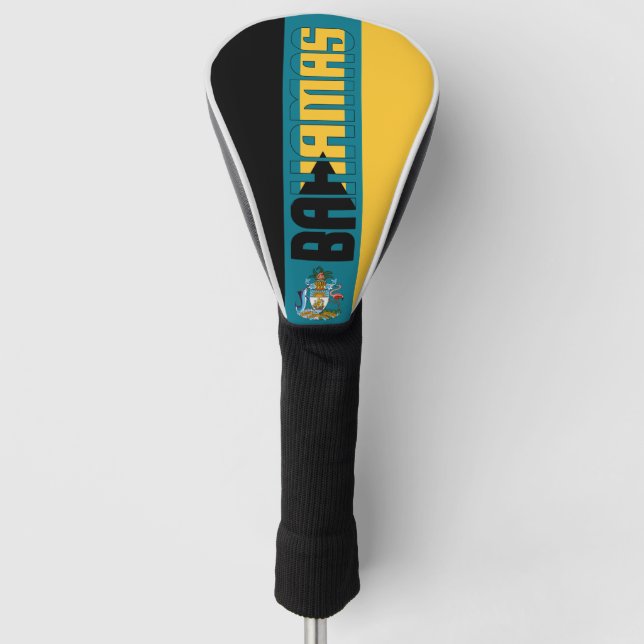 Bahamas Flag Gorgeous Patriotic Golf Head Cover (Front)