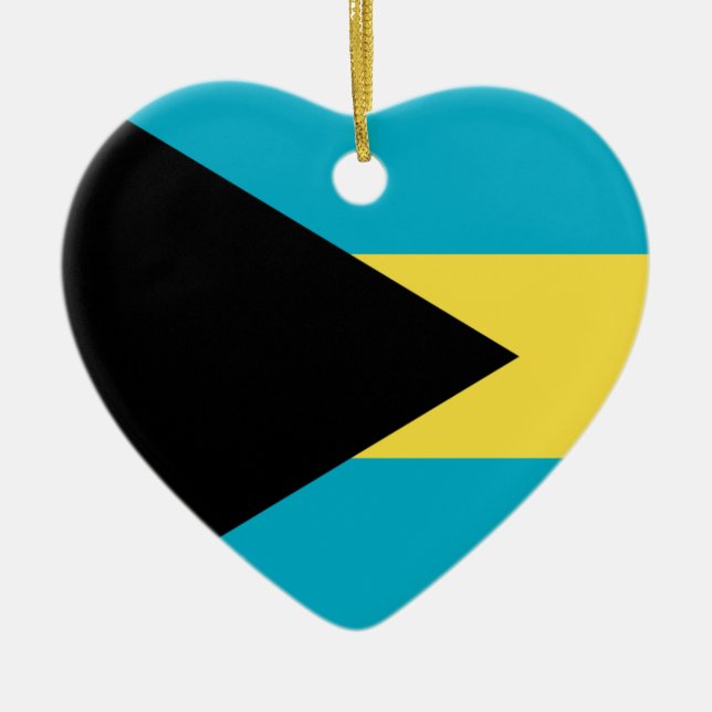 Bahamas Flag Heart Ornament (Front)