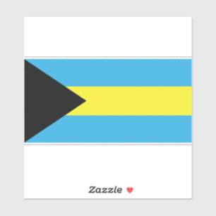 Bahamas Flag in Blue, Black, and Yellow
