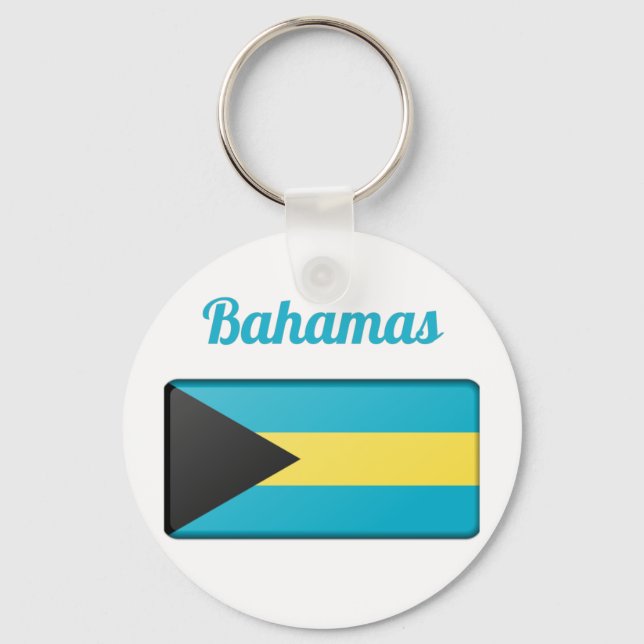 Bahamas Flag  Key Ring (Front)