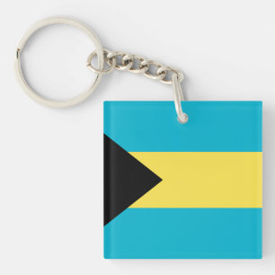 Bahamas Flag Key Ring