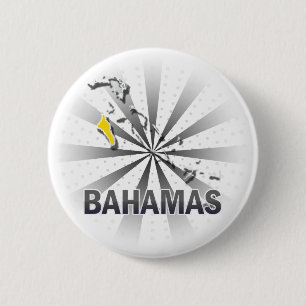 Bahamas Flag Map 2.0 6 Cm Round Badge