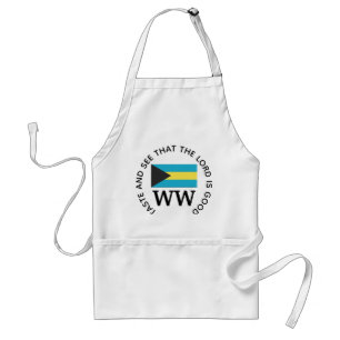 BAHAMAS Flag MONOGRAM Customised Scripture Standard Apron