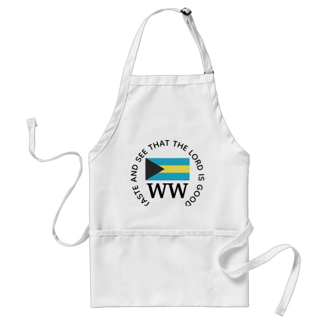 BAHAMAS Flag MONOGRAM Customised Scripture Standard Apron (Front)