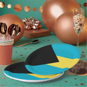 Bahamas flag paper plate