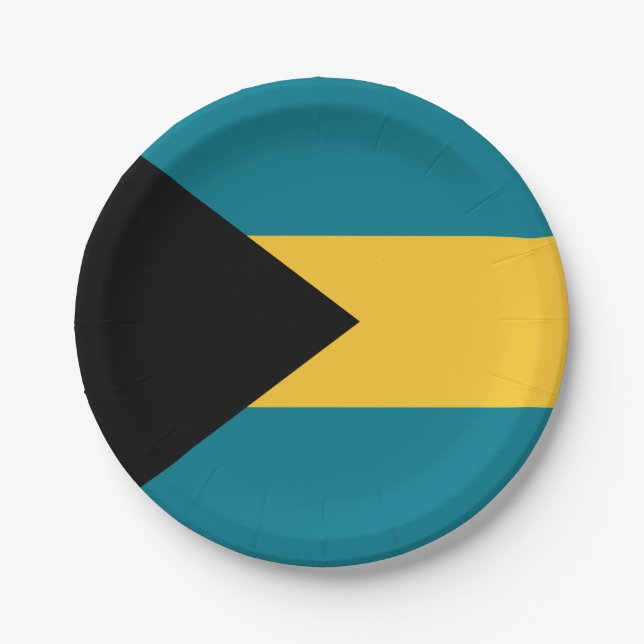 Bahamas flag Paper Plate (Front)
