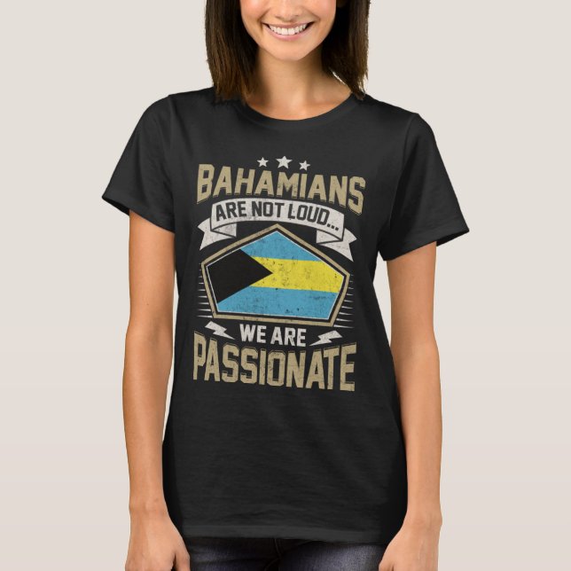 Bahamas Flag Passionate Bahamians Girls & Women T-Shirt (Front)