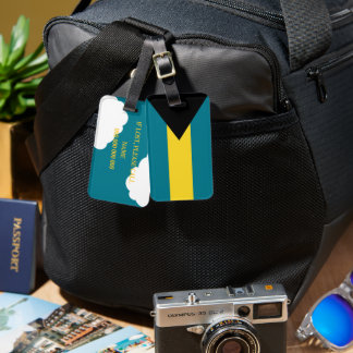 Bahamas Flag Patriotic Vacation Luggage Tag