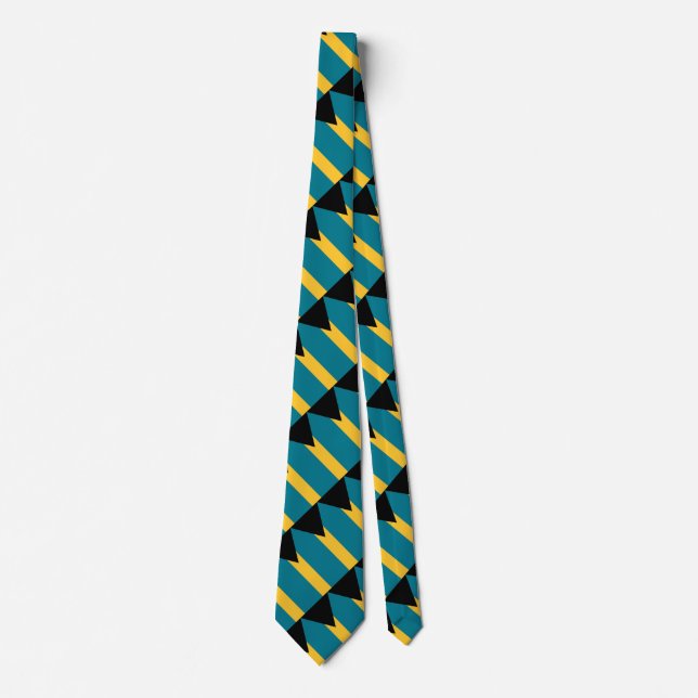 Bahamas Flag Pattern Tie (Front)