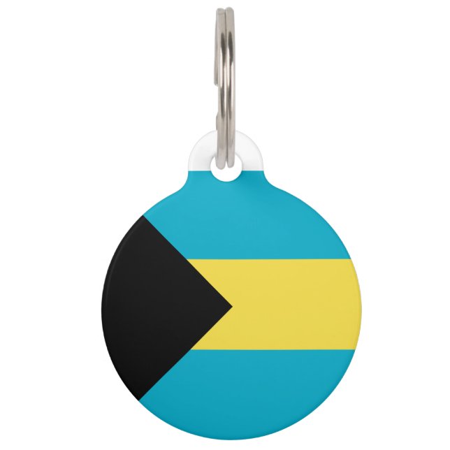 Bahamas Flag Pet Tag (Back)