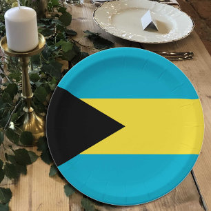 Bahamas Flag plates, party, sports, Bahamas Paper Plate