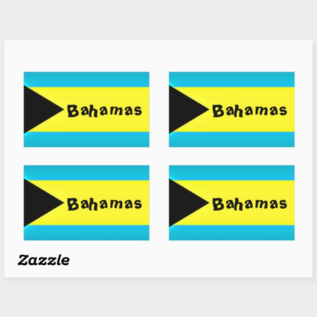 Bahamas Flag Rectangular Sticker (Sheet)