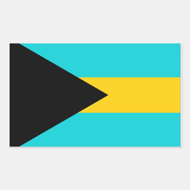 Bahamas Flag Rectangular Sticker (Front)