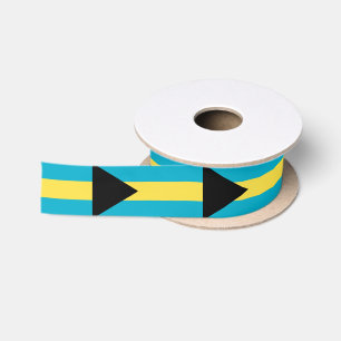 Bahamas Flag Ribbon, Bahamas holiday /sports Satin Ribbon