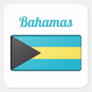 Bahamas Flag  Square Sticker