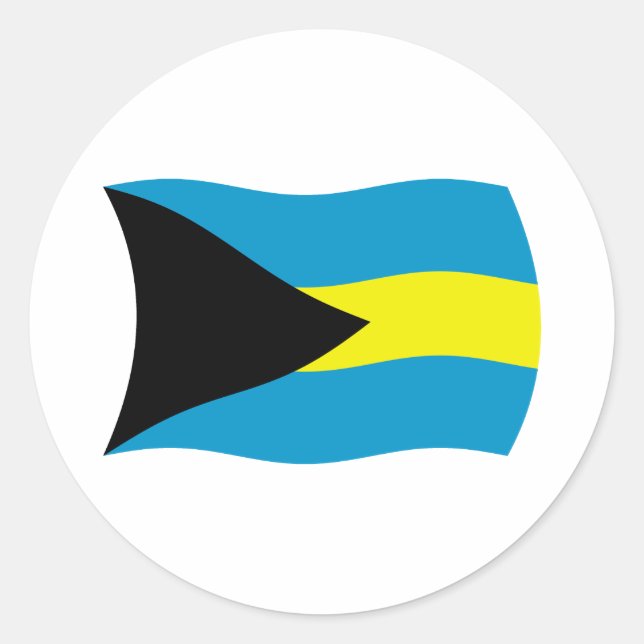Bahamas Flag Sticker (Front)