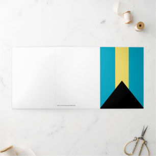 Bahamas flag Tri-Fold card