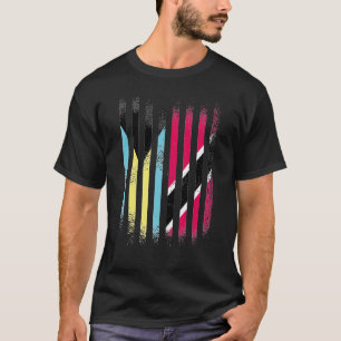 Bahamas Flag Trinidad&Tobago Grown Country Flags S T-Shirt