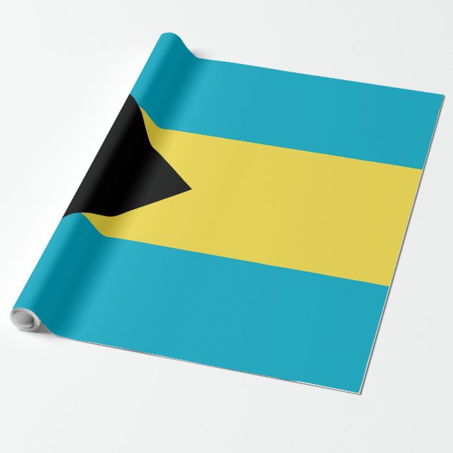 Bahamas flag wrapping paper (Unrolled)