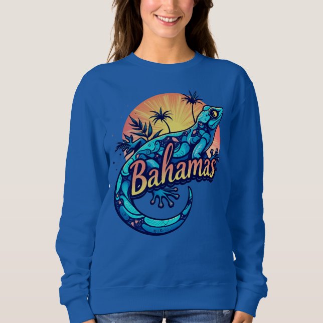 Bahamas Gecko Caribbean Sweatshirt (Front)