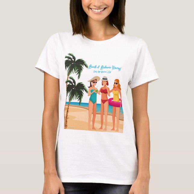 Bahamas Girls Trip Bachelorette Party Vacation T-Shirt (Front)