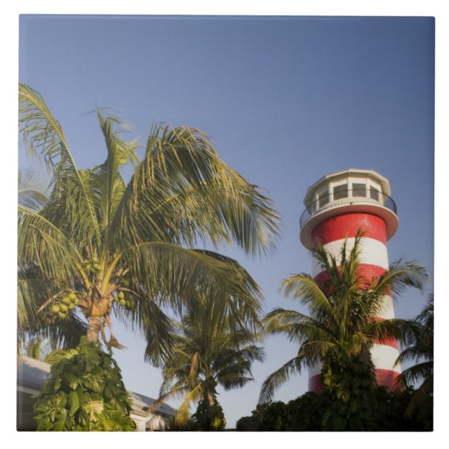 Bahamas, Grand Bahama Island, Freeport, Setting Ceramic Tile (Front)