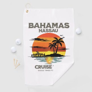 Bahamas Harbour Cruise Sunset Golf Towel