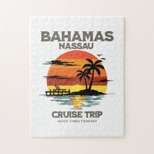 Bahamas Harbour Cruise Sunset Jigsaw Puzzle