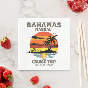 Bahamas Harbour Cruise Sunset Napkin