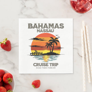 Bahamas Harbour Cruise Sunset Napkin