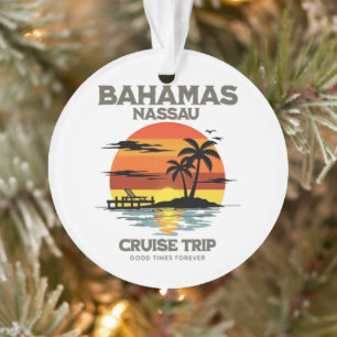 Bahamas Harbour Cruise Sunset Ornament