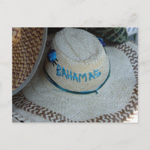 bahamas hat postcard