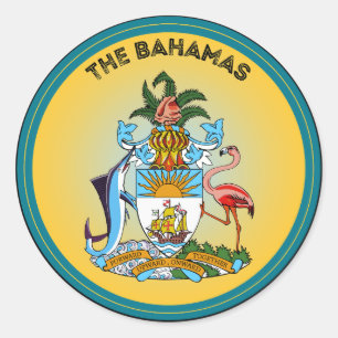 Bahamas Heritage Emblem Classic Round Sticker