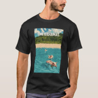 Bahamas Illustration Travel Art Vintage