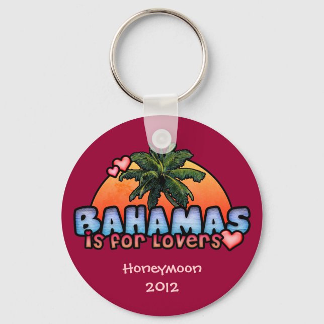 Bahamas is for Lovers Key Ring (Front)