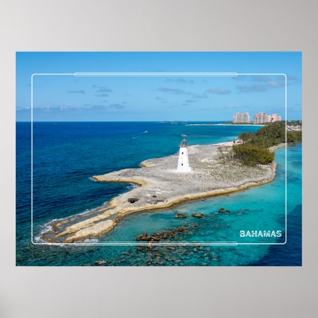 Bahamas Island Lighthouse Poster (Front)