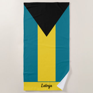 Bahamas Islands Flag Beach Towel