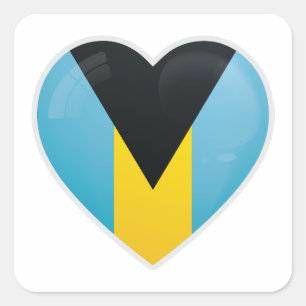 Bahamas Love Icon Square Sticker