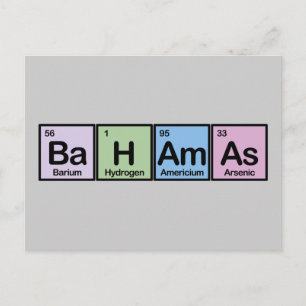 Bahamas made of Elements Postcard