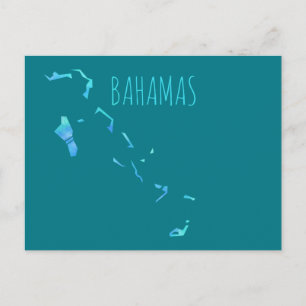 Bahamas Map Postcard