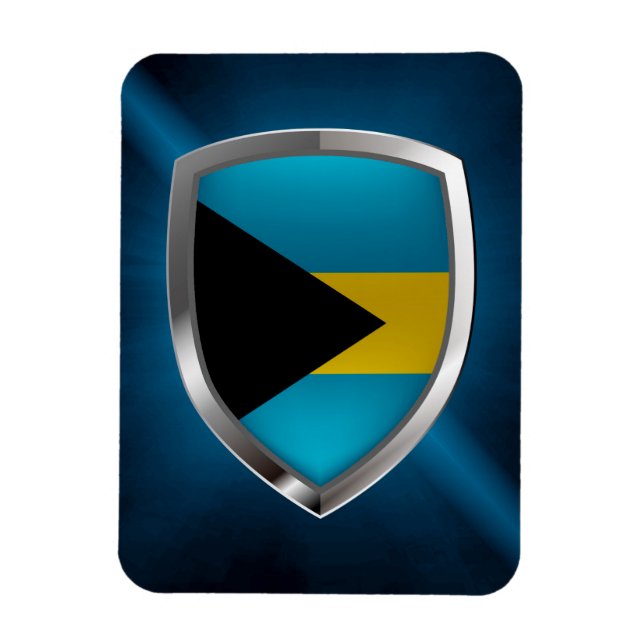 Bahamas Mettalic Emblem Magnet (Vertical)